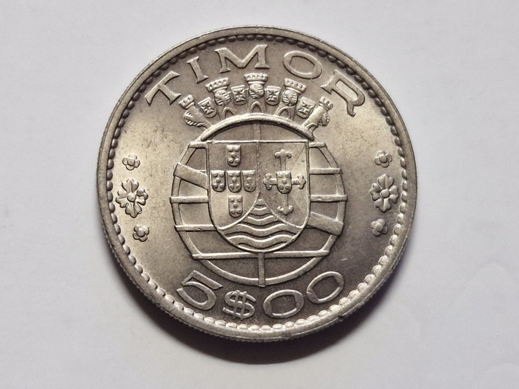 Alle Münzen: Timor 5- Escudos 1970. – Gebraucht aus Zürich von Moreira01 2