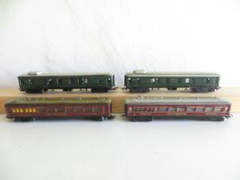 Märklin H0: Set mit 4 Speise-/Gepäckwagen, 352/354, ohne OVP