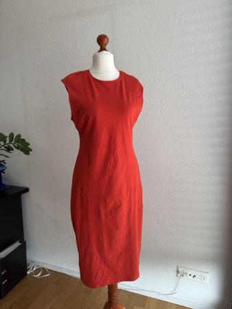 Zara Sommerkleid Gr XL orange/rot