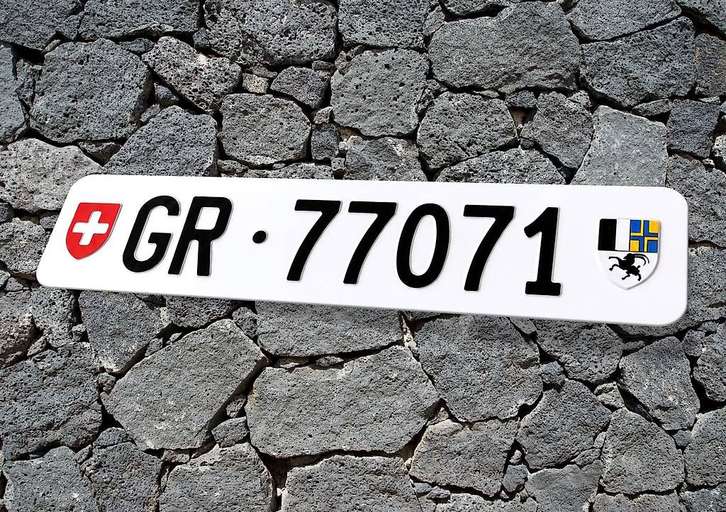 Insegne: GR Autonummer/Kontrollschild – Usato da Chur venduto da autonummer-gr.ch