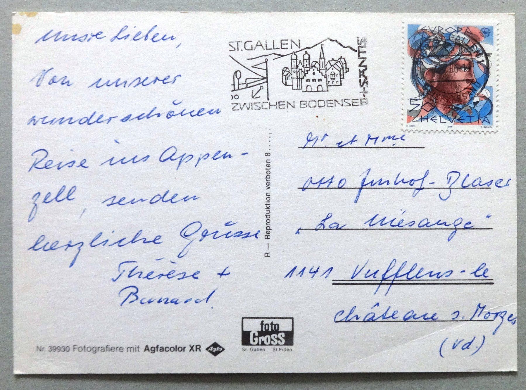 Cartoline postali: Gruss vom Appenzellerland – Usato da Fétigny venduto da Billy2miny 1