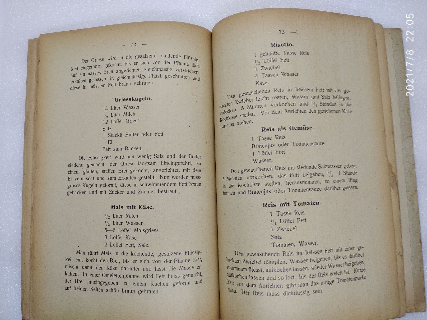 Bücher: KOCHBUCH 1921 – Gebraucht aus Goldach von Gaip 3
