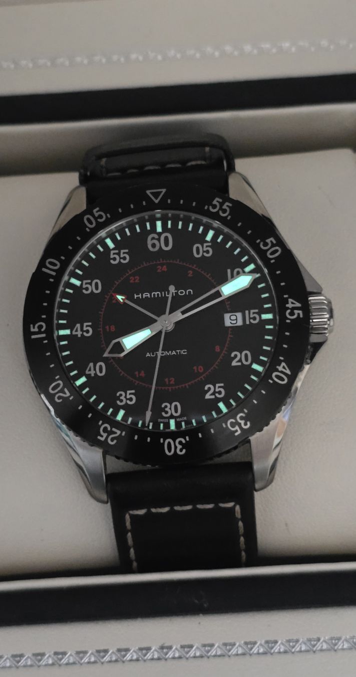 Hamilton Orologi: Hamilton Khaki Aviation Pilot GMT Auto – Usato da Les Acacias venduto da watinjo 3