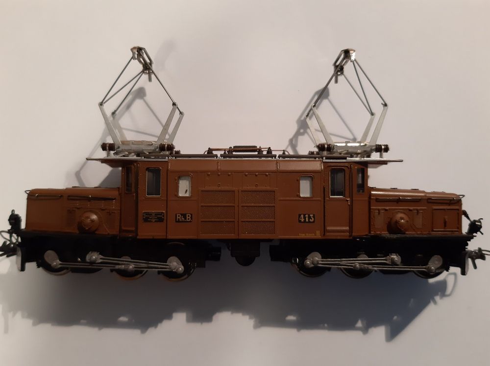 Bemo Modelleisenbahnen: Bemo H0m 1255 121 RhB Ge 6/6 I 413 Krokodil digitalisiert – Gebraucht aus Thun von Schwarzsee48 1