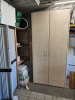 Jugendzimmer Set Holzoptik blau Schrank Tisch Kommode