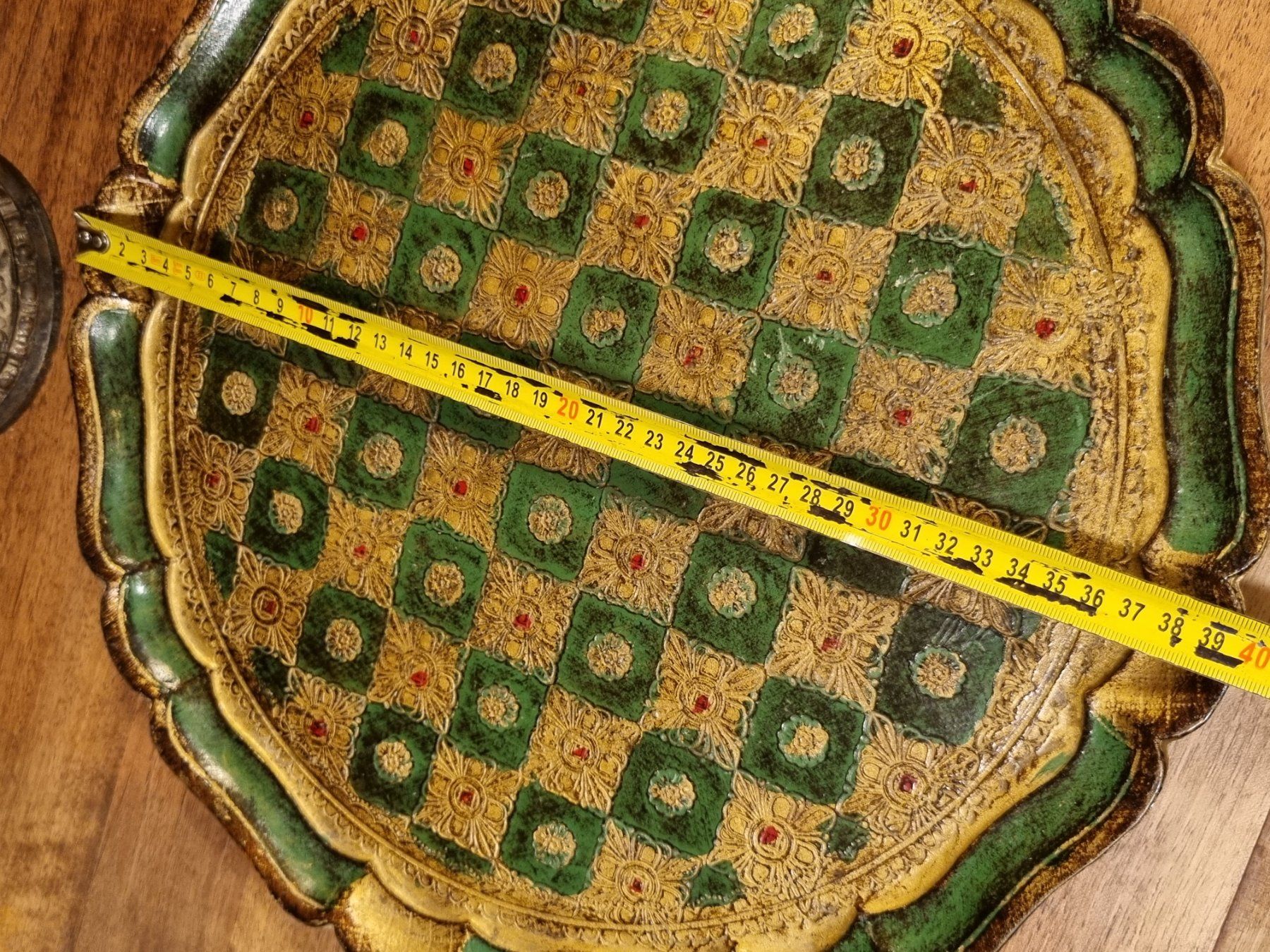Piatti di portata: Vintage Florentiner Tablett Made in Italy rund – Usato da Scharnachtal venduto da devin03 7