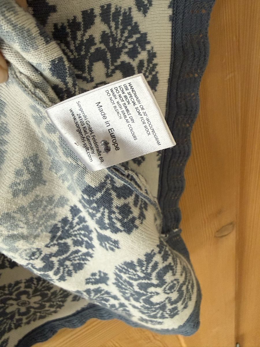 Sorgenfri Giacche: Sorgenfri Sylt Jacke Strickjacke Pullover lang Gr L – Usato da Uster venduto da Schangnau87 9