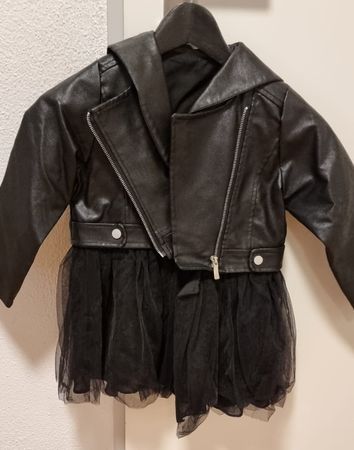 Lederjacke mit Tüllrock, Grösse 5-7 Jährig, Top Zustand!