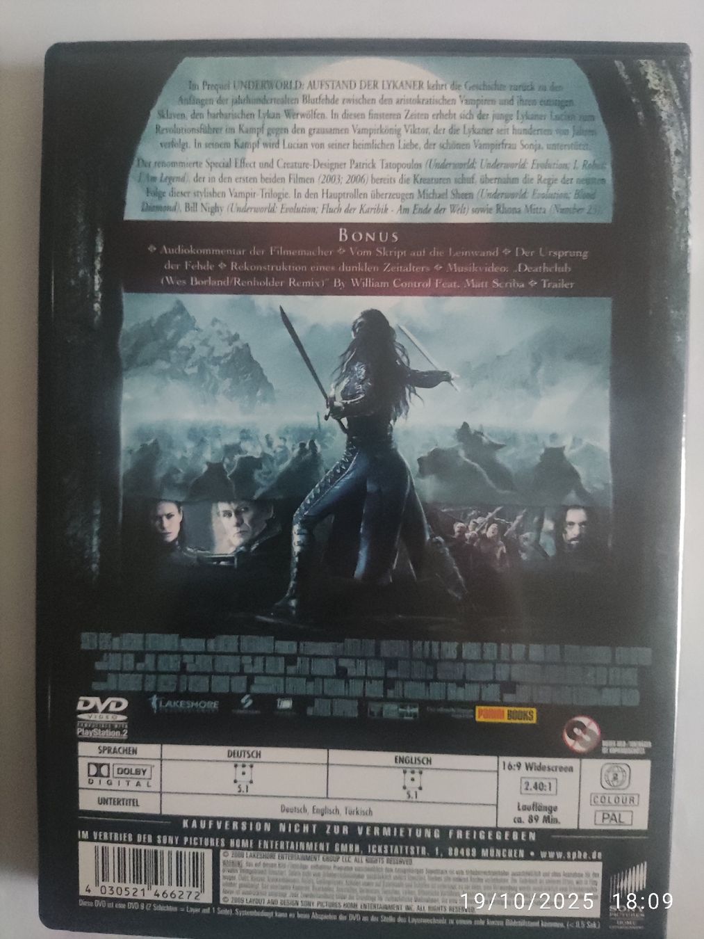 Tutti i DVDs: Underworld: Aufstand der Lykaner – Usato da Basel venduto da Alacant 1