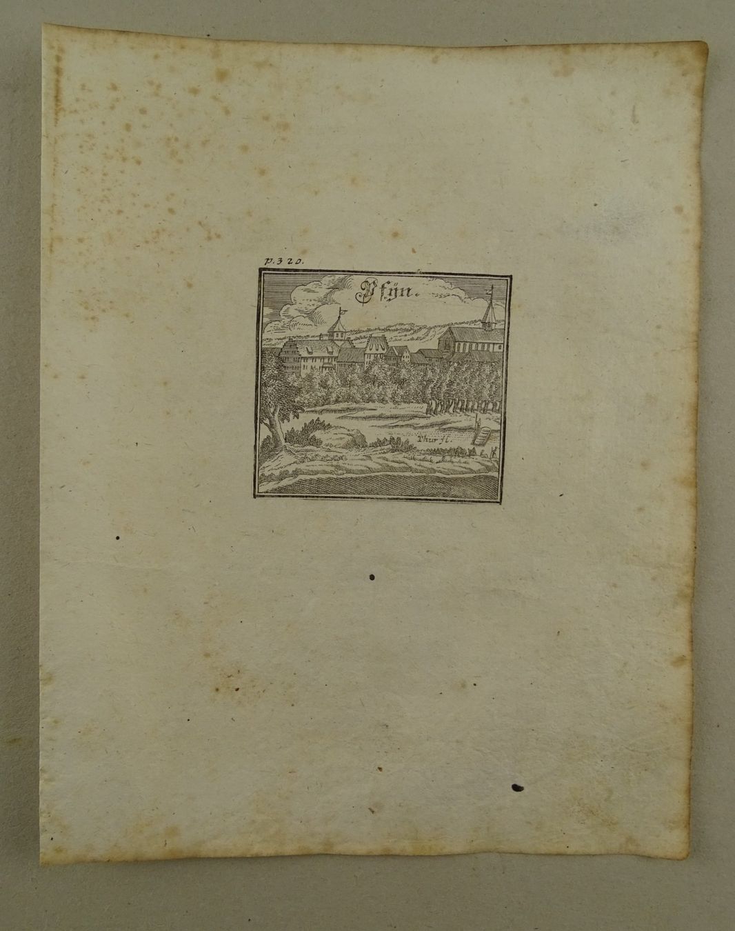 Incisioni: PFYN, KUPFERSTICH, BLUNTSCHLI 1742 – Usato da Grüningen venduto da Kartensammler 1