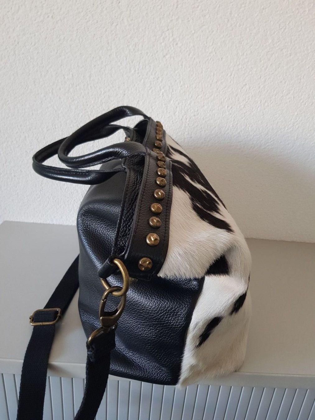 Taschen für Damen: Shopper aus Leder und echt Fell Tasche – Gebraucht aus Wohlen AG von Colina 3