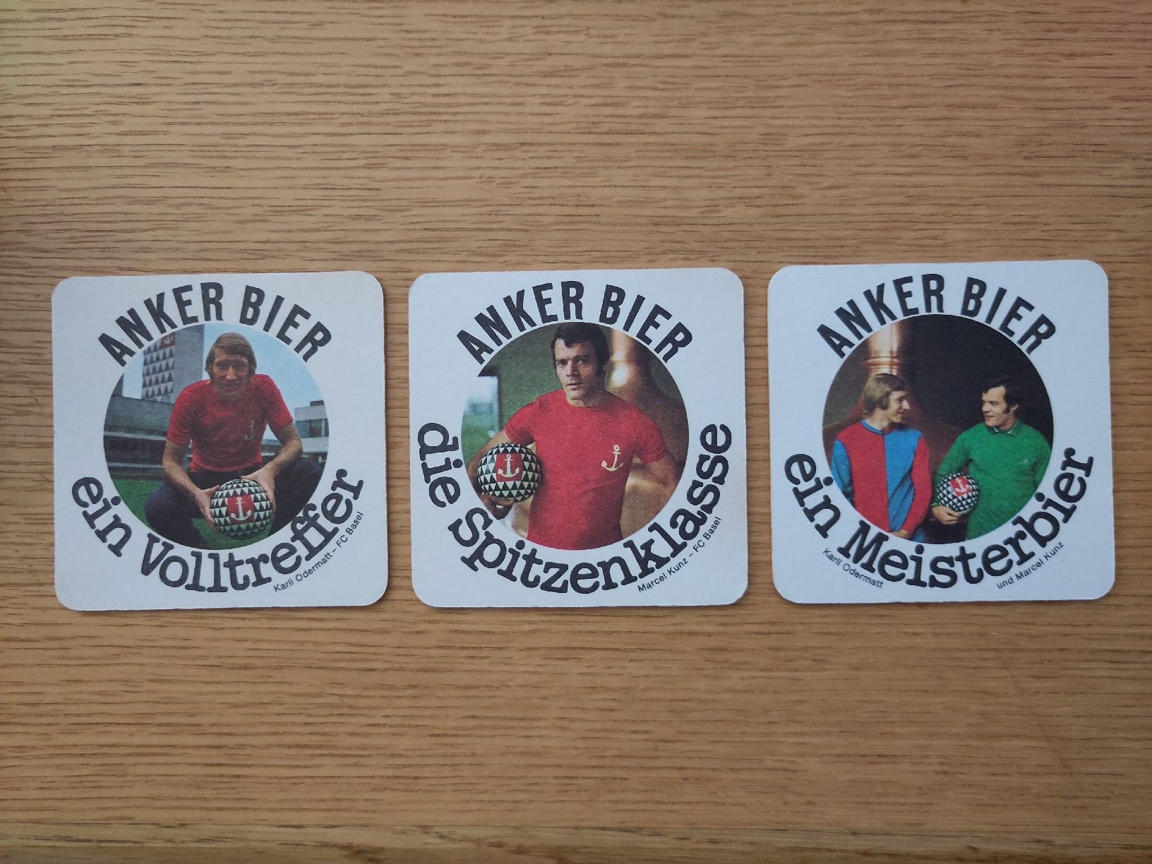 FC Basel Sottobicchieri: FCB-Bierdeckel "Karli Odermatt & Marcel Kunz" ungebraucht – Nuovo e nell'imballaggio originale da Basel venduto da Corrado36