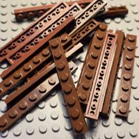 Lego 20x Platten 1x8 (3460)rotbraun