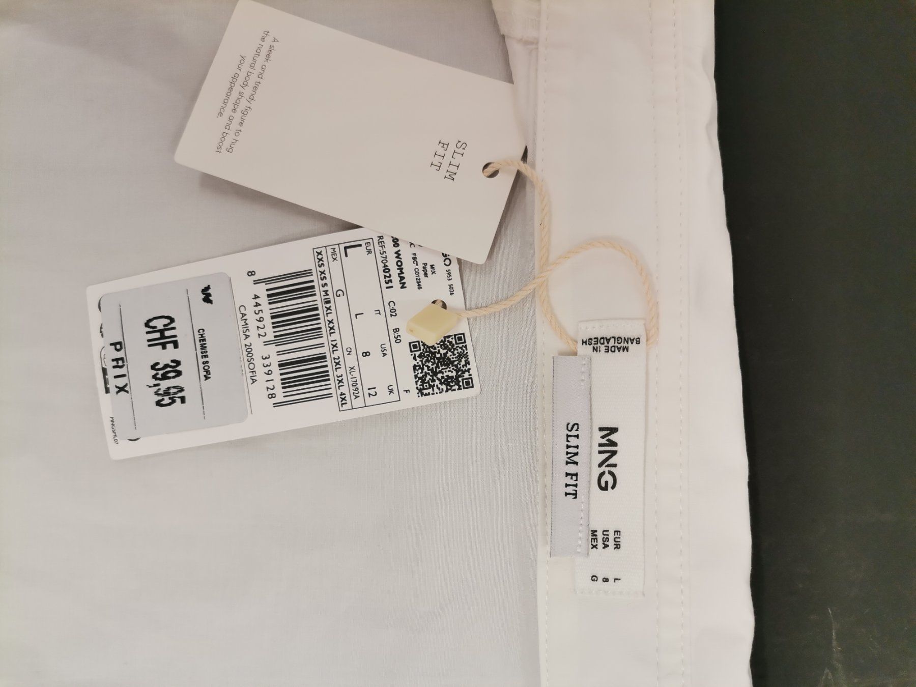 Mango Camicette: MANGO Damenbluse Gr. L weiss – Nuovo (secondo la descrizione) da Schaffhausen venduto da Restwert_SH 6