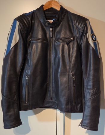 BMW Motorrad Lederjacke schwarz blau Neuwertig