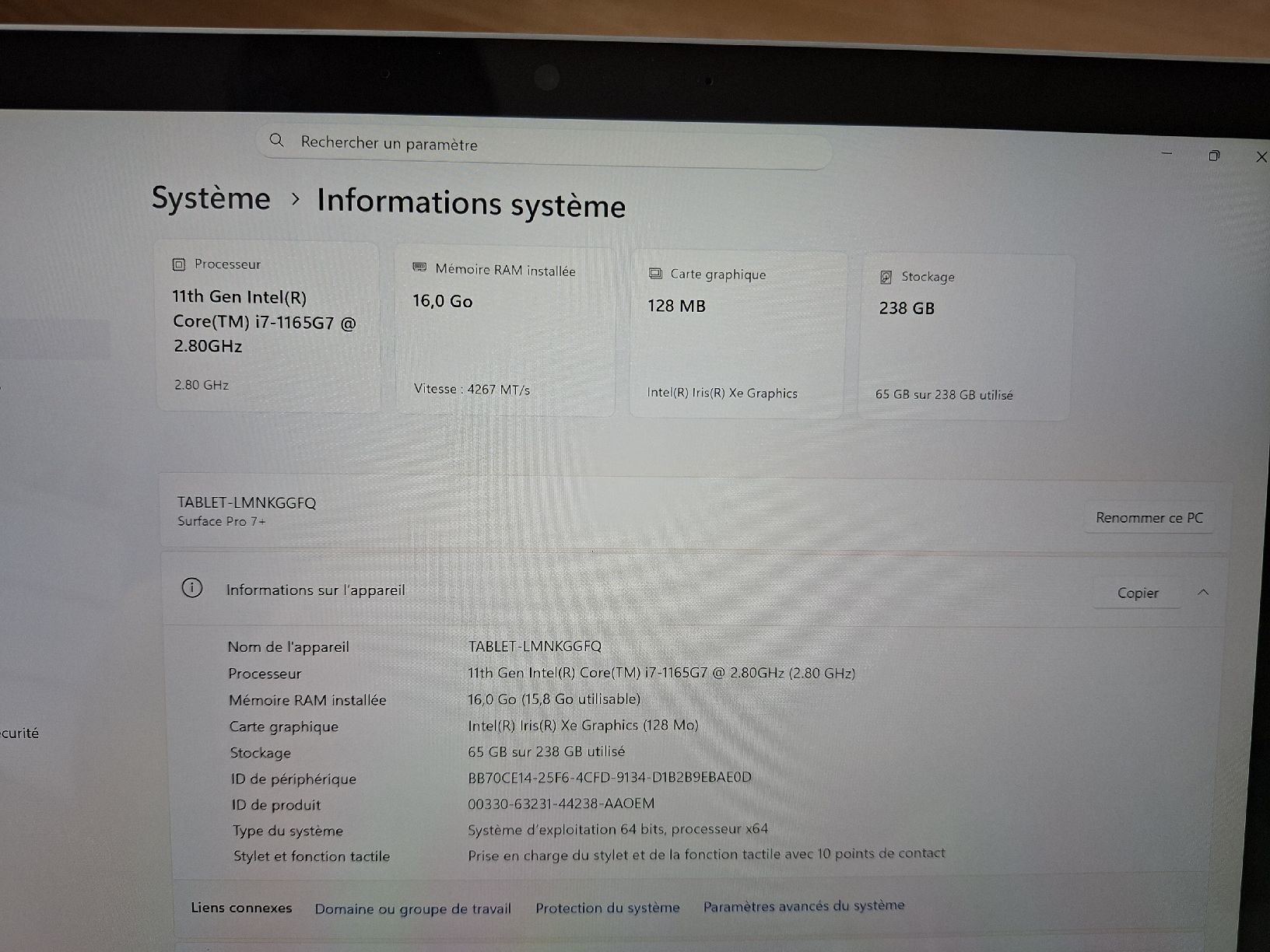 Microsoft Notebook: Tablette Surface Pro 7+ Intel Core i7 en bon état – Usato da Bern venduto da hln_yn 3