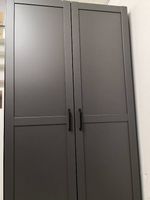 Kleiderschrank 2-türig schwarz / anthrazit