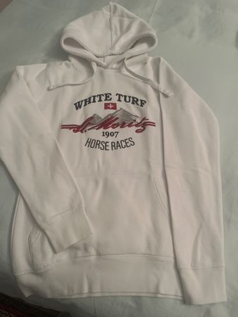 Wie neu !!!White turf St moritz horse races hoodie