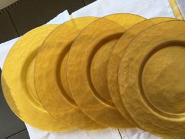 5 Goldene Unterteller- Festliche Anlässe, Durchmesser33cmNEU