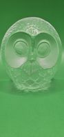 Mats Jonasson Signed Crystal Eule Paperweight Figur