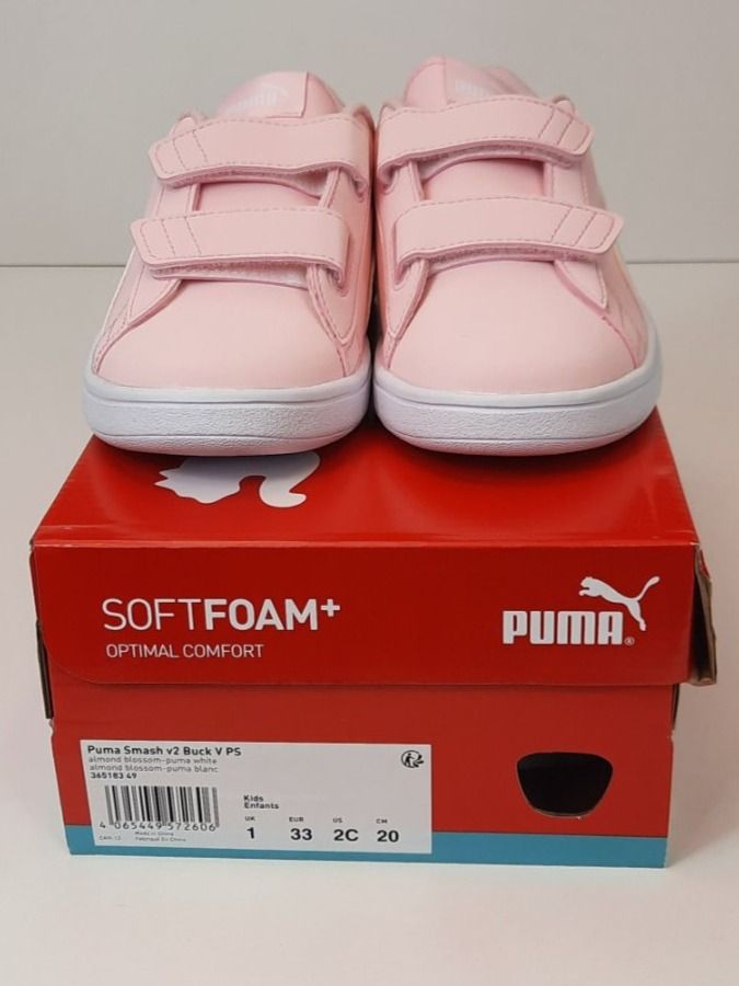 Puma Schuhe für Jungen: PUMA Kinder Sneaker rosa weiss Klett Gr. 33 – Neu und originalverpackt aus Seuzach von VT-Collections1 8