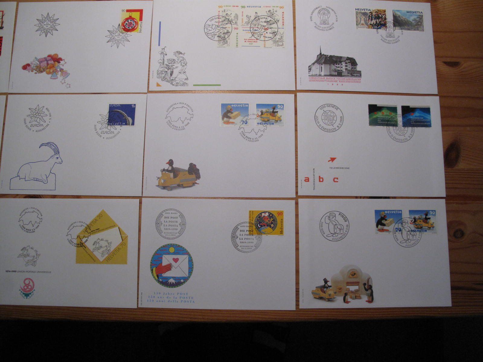 Tutti i francobolli: Schweiz FDC 1999 – Usato da Wil SG venduto da fva01 2