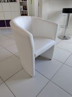 2 x weisse Lounge Sessel Kunstleder - neuwertig 