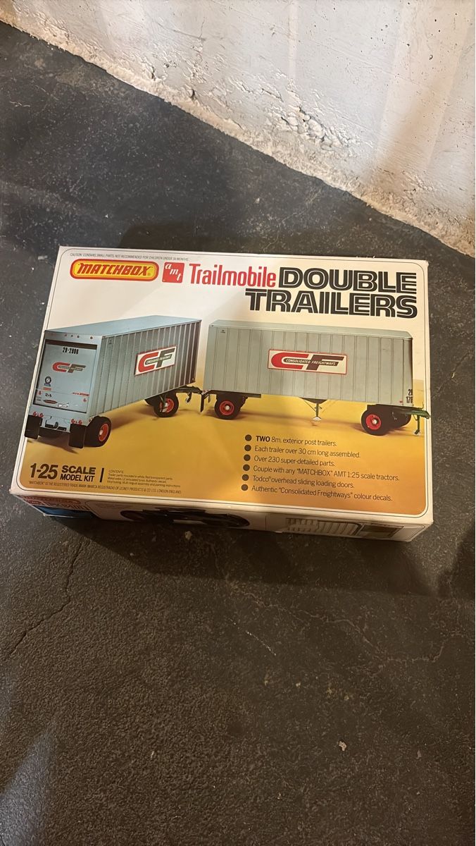 Matchbox Kit di modellismo & Modellini statici: Dachbodenfund - Modellbausatz Matchbox Double Trailer – Usato da Naters venduto da Rikyman