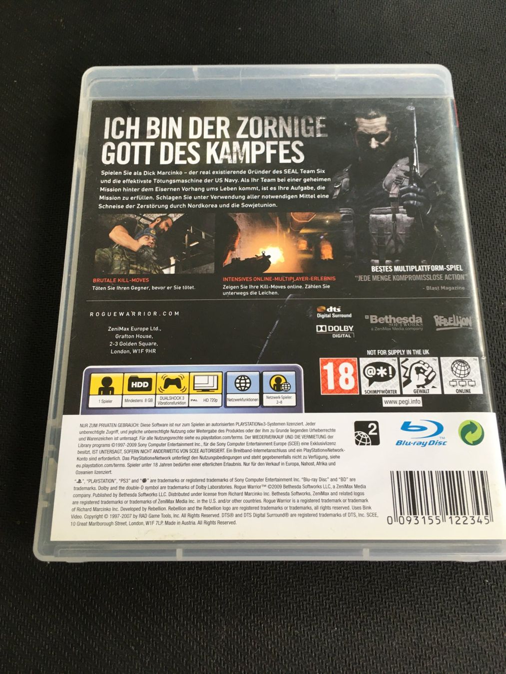 Sony Spiele: Rogue Warrior - Playstation 3 / PS3 – Gebraucht aus St.Gallen von sjosjo 1