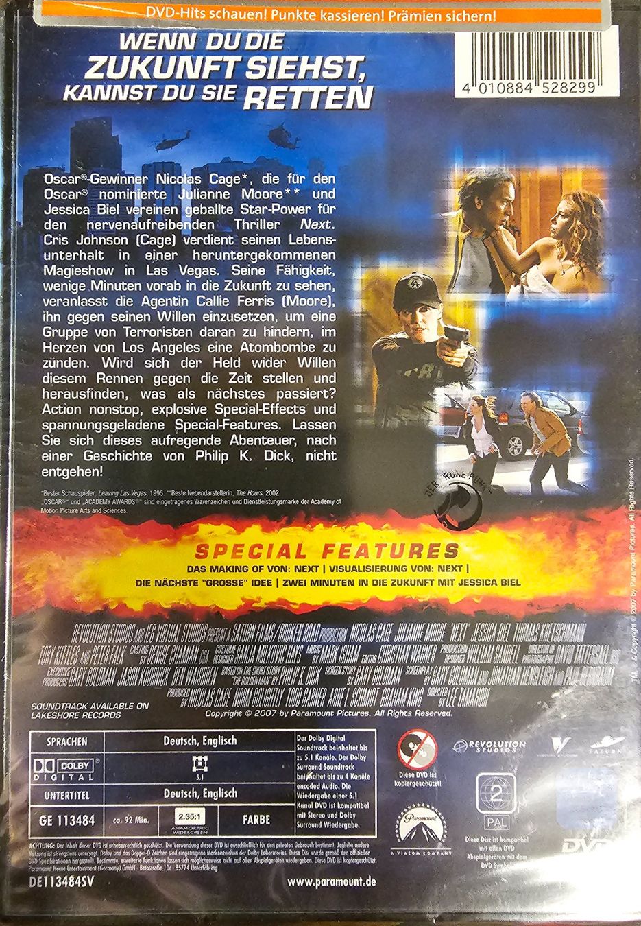 Tutti i DVDs: Next – Nuovo e nell'imballaggio originale da Wahlen b. Laufen venduto da Cg10 1