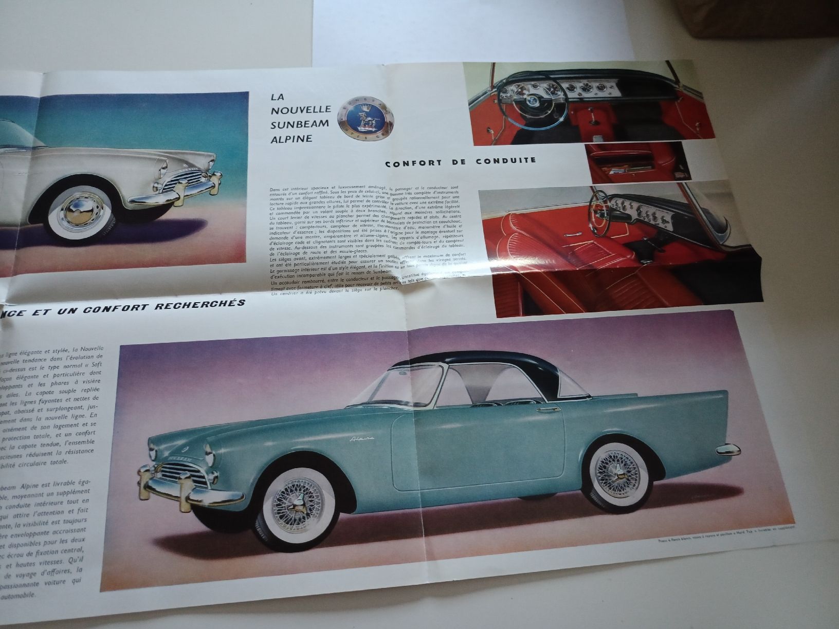 Documenti: Prospectus original Sunbeam Alpine vintage – Usato da Bex venduto da Canouille 3