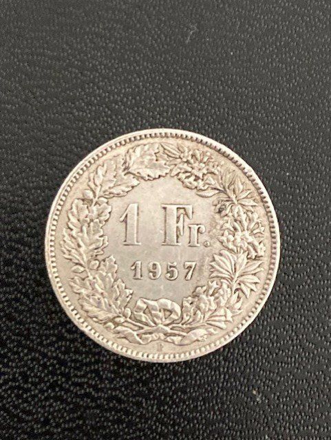 Tutti le monete: 1.- Schweizer Franken 1957 ***Silber*** – Usato da Tentlingen venduto da spider1