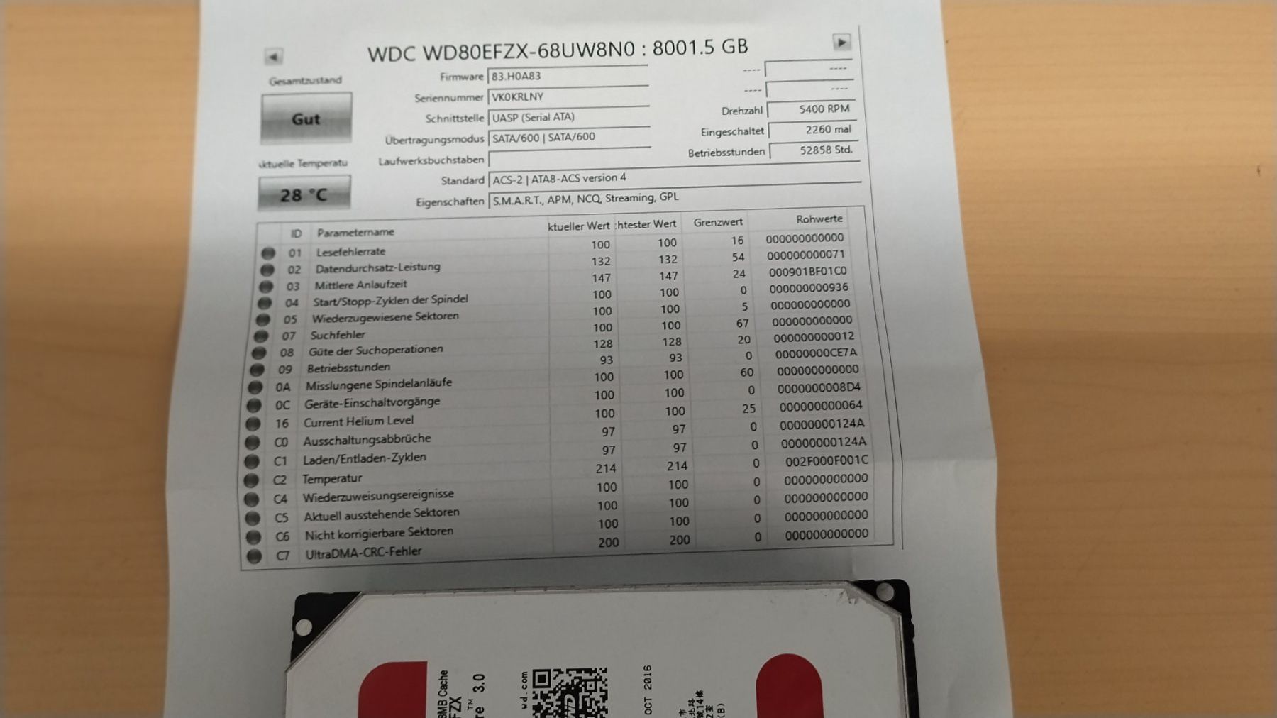 Western Digital Dischi rigidi: WD Red 8TB NAS Festplatte gewipt – Usato da Wallisellen venduto da mic_gg2g 1
