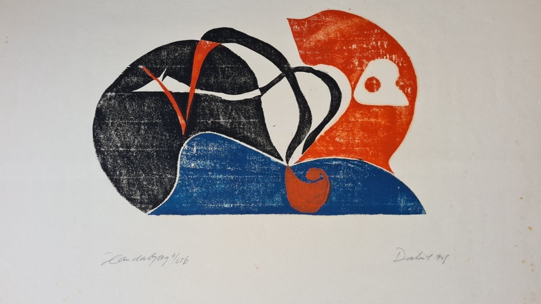 Xilografie: Oskar Dalvit Holzschnitt früh 1948 sign. – Usato da Emmenbrücke venduto da Kunstankaufverkauf9 4