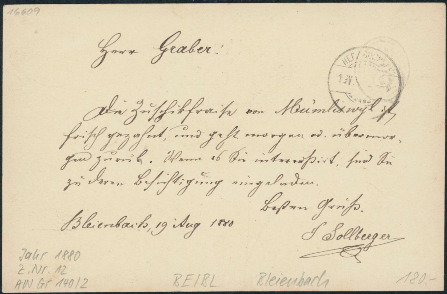 Alle Briefmarken: BE Bleienbach - Zwergstempel - Karte – Gebraucht aus Schindellegi von leecollect 1