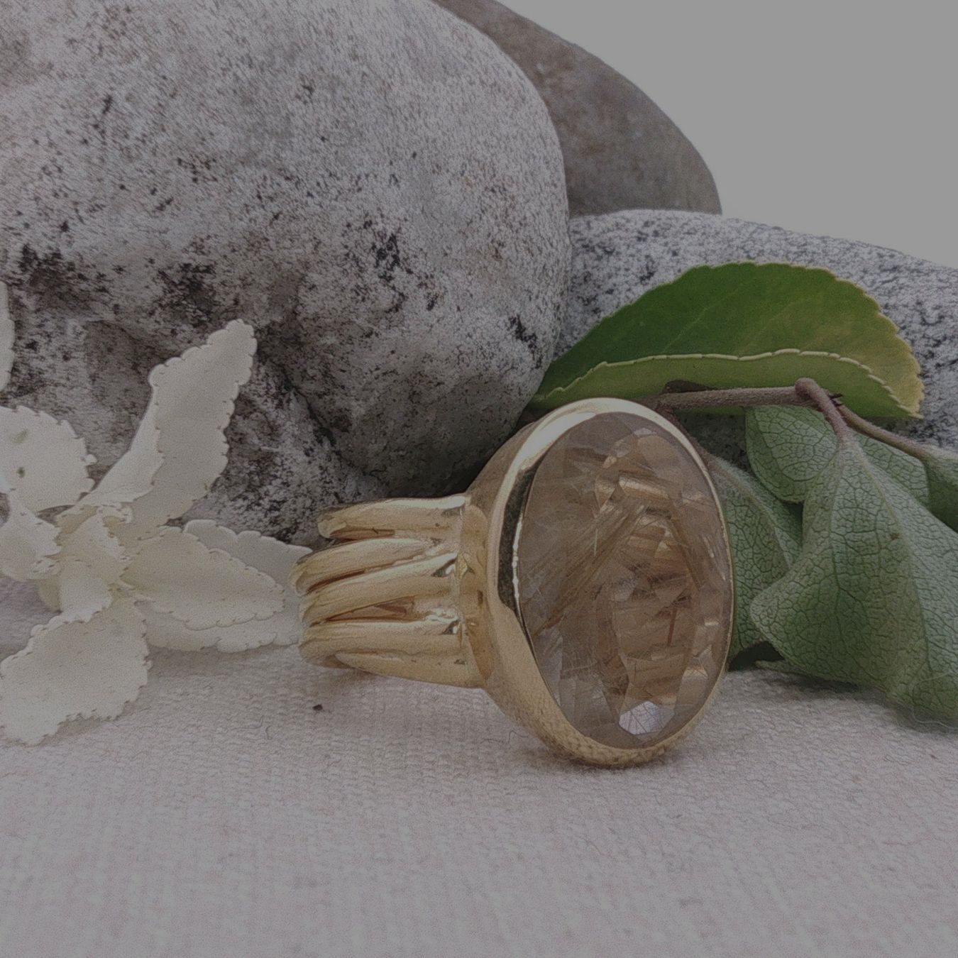 Olga Ribler Anelli: Ring 925 Sterling Silber mit Rutilquarz Grösse 56 – Nuovo (secondo la descrizione) da Luzern venduto da Schmuckoutlet 4
