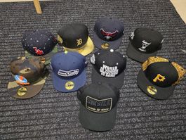 Verschiedene New Era Caps und Basecaps Konvolut 9 Stück