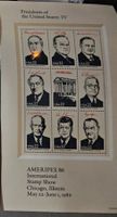 USA AMERIPEX  sheetlet the Presidents of USA IV MNH **