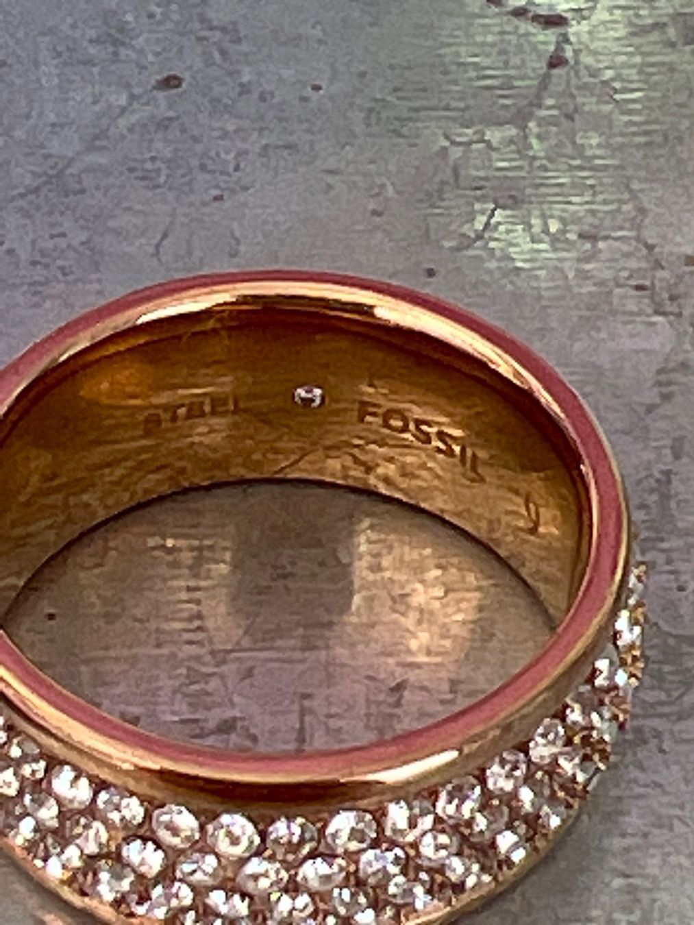 Fossil Anelli: Schöner funkelnder Ring Roségold Fossil – Usato da Seon venduto da Sunny-Schmuck78 4