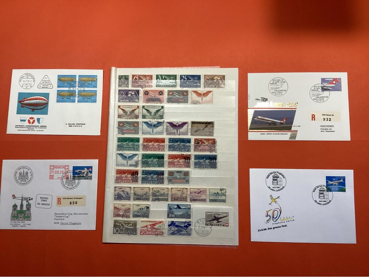Alle Briefmarken: 🇨🇭Briefmarken Flugpost gestempelt – Gebraucht aus Thun von soernst