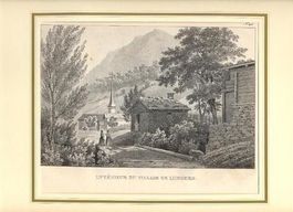 Lungern Original-Lithographie von Weibel Comtesse 1838