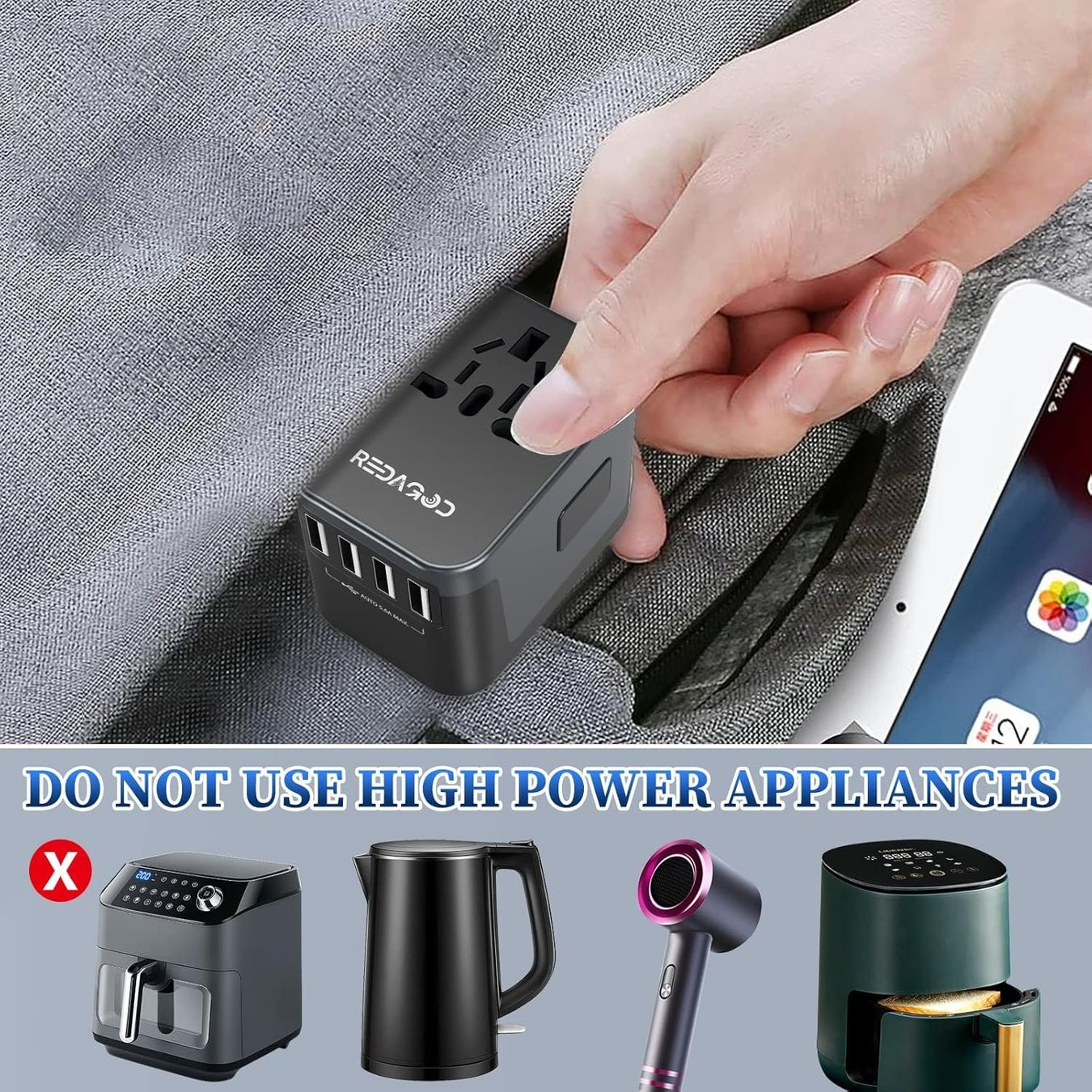 Unità & Adattatore: Gratis Versand, Adapter 4USB 1USB-C 28W. – Nuovo e nell'imballaggio originale da Grindelwald venduto da Hubel51 6