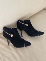 RARITÄT - stylischer und edler Leder Pumps mit Perle,nero,39