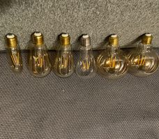 6er Set Vintage LED E27 Glühbirnen, verschiedene Formen