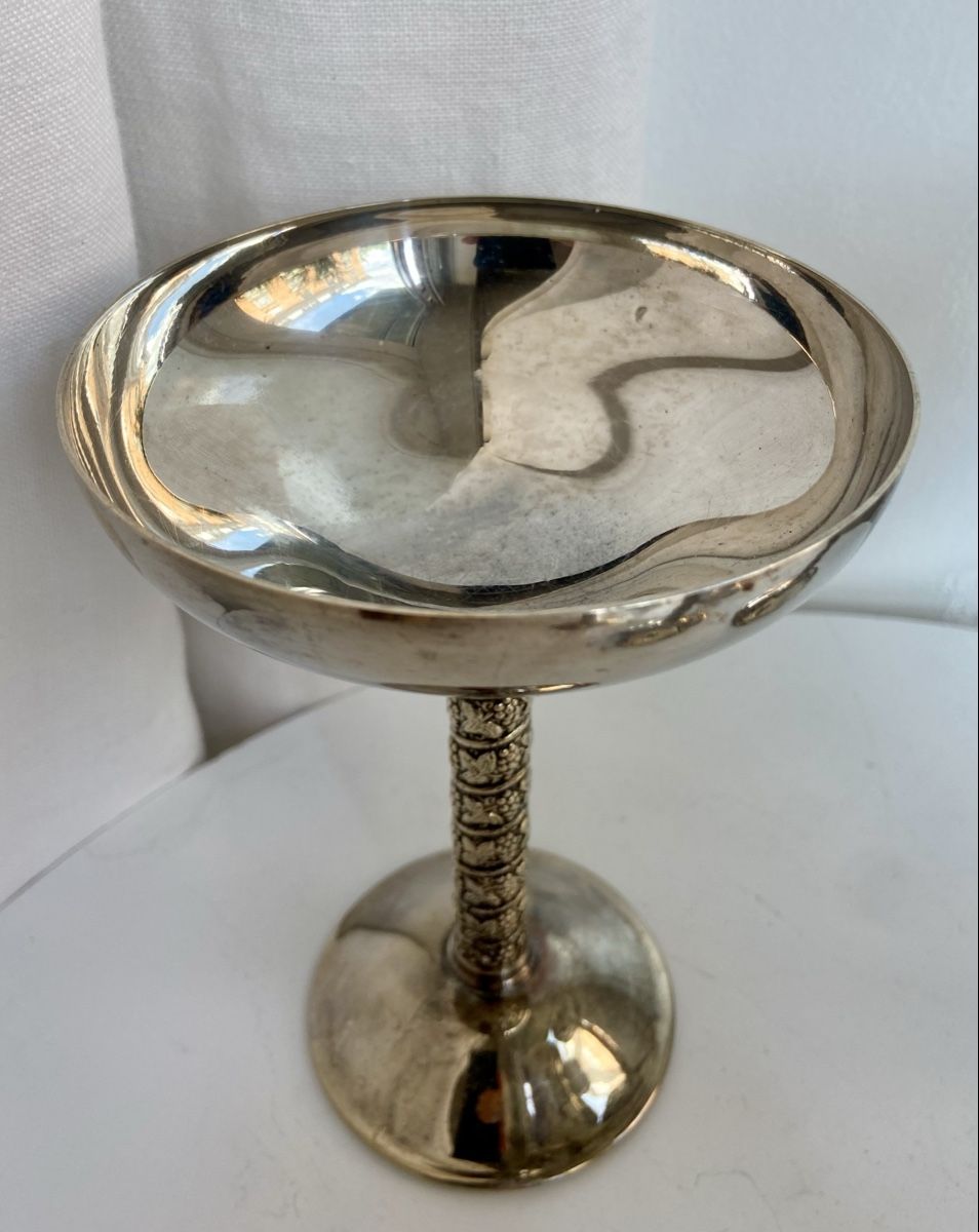 Bicchieri: Set Champagner/Dessert Kelche versilbert – Usato da Zürich venduto da Unique2400 1