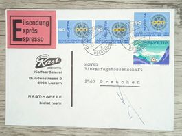 TR17 Enveloppe + Timbre Suisse 1967