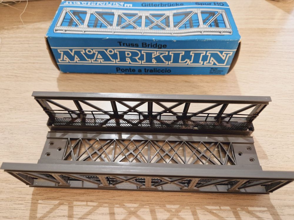 Lot De 4 Ponts Treillis Märklin 7262 Pour Voies M Ou K – Gris – Occasion