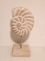 Deko Muschel aus Holz auf Ständer handmade 27cm