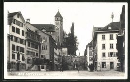 Rapperswil Rathausplatz Fotokarte um 1925