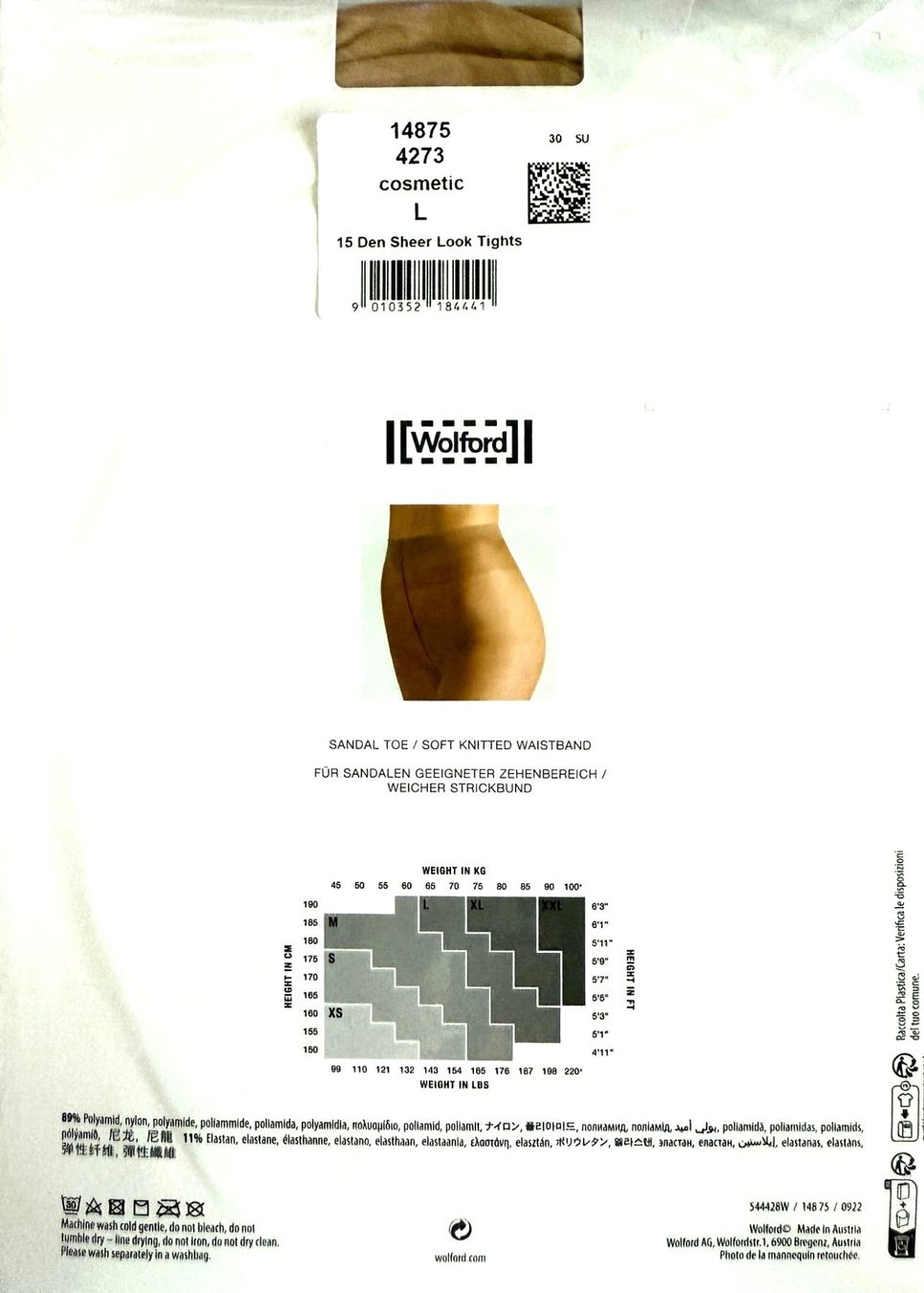 Wolford Calze & Collant: Strumpfhose Wolford Sheer Tights – Nuovo e nell'imballaggio originale da Menziken venduto da ABA60 1